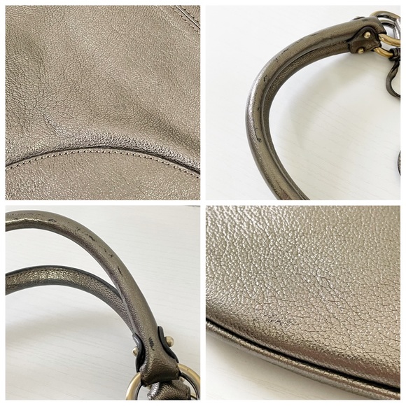 Salvatore Ferragamo metallic leather Gancini shoulder bag - Picture 4 of 11